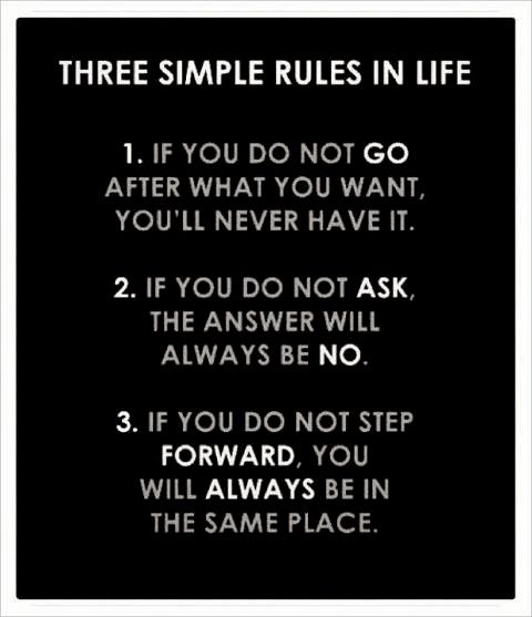 3 simple rules in life