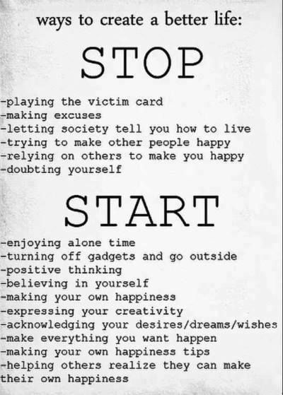 ways to create a better life